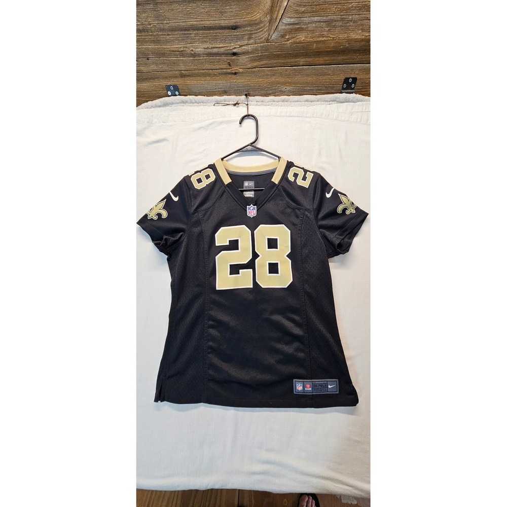 Nike New Orleans Saints Mark Ingram 28 Women Jersey Black Gold NFL On Field L